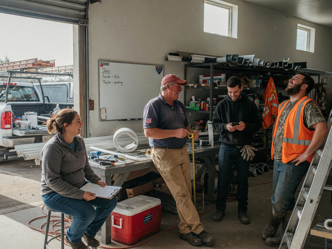The Cookeville Gutter Installation team at work in Cookeville