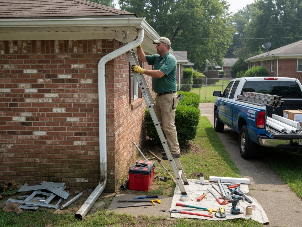 Downspout Replacement in Cookeville